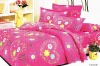 100% cotton peach printed 4pcs bedding sets