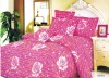 100% cotton peach printed 4pcs bedding sets