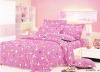 100% cotton peach printed textile bedding sets