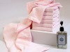 100% cotton pink high quality satin border bath towel