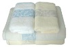 100%cotton plain color satin-border absorb sweat soft bath towel