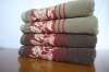 100%cotton plain satin jacquard towel