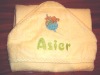 100% cotton plain terry loop embroidery hooded towel
