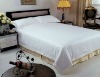 100%cotton plain white hotel bed linen