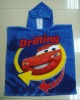 100% cotton poncho beach towel with CAR printing