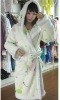 100% cotton print /embroiderd bathrobe