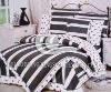 100% cotton print stripe bedsheet set