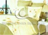 100% cotton print stripe comforter set