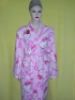 100% cotton print velour reactive bathrobe