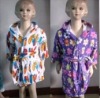 100% cotton print velour reactive bathrobe