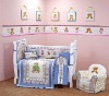 100% cotton printed baby crib bedding set