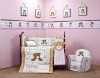100% cotton printed baby crib bedding set