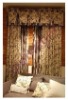 100% cotton printed double panels window curtain