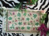 100% cotton printed towel with leaf