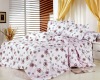 100% cotton printing bedding set/bed sheet set with 4 pcs home textile