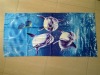 100% cotton promotional reactive printed beach towel