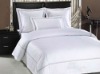 100%cotton pure white hotel comforter set