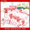 100% cotton quilt cover sets/Vivid rose print 4pcs bedding sets- Yiwu taijia textile