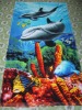 100% cotton reactive printed beach towel
