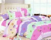 100% cotton reactive printed bedding set