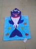 100% cotton reactive printed hooded beach towel