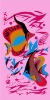 100% cotton reactive printed velour beach towel / terry beach towel
