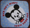 100% cotton reactive printed velour kid's face towel /terry kid's face towel