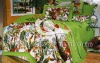 100%cotton sateen printed bedding set