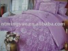 100%cotton satin and jacquard bedding set