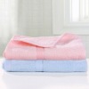 100% cotton satin border bath towel