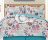 100% cotton satin printed duvet cover set