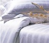 100% cotton satin stripe hotel bedding set