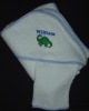 100% cotton soft embroidery hooded towels for babies