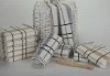 100% cotton soft rustic checked new style face towels