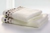 100% cotton solid bath towel with border