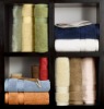 100% cotton solid dyed bath towel with satin-border