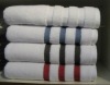 100% cotton solid dyed bath towel with satin border