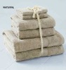 100% cotton solid dyed terry towel set with satin border