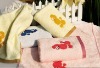 100% cotton solid face towel with embroidery