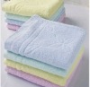 100% cotton solid face towel with jacquard