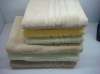 100% cotton solid satin border velvet towel set