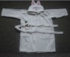 100% cotton solid terry child bathrobe