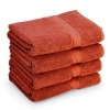 100% cotton solid terry satin-border bath towel