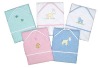 100% cotton terry embroidered animal baby wrap