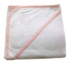 100% cotton terry embroidered bear baby hooded towel