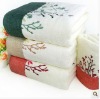 100% cotton terry embroidered plain bath towel