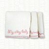 100% cotton terry face towel with embroidery