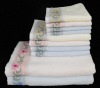 100% cotton terry set towel with decorative border