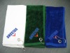 100% cotton terry velour computer embroidered golf towel