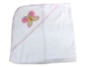 100% cotton thick terry butterfly baby towel with hood